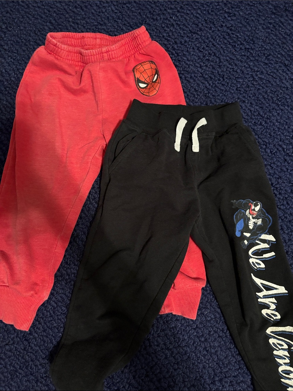 Kids Marvel Bundle Red Spider-Man Jogger Pants and Black Graphic Joggers - Set